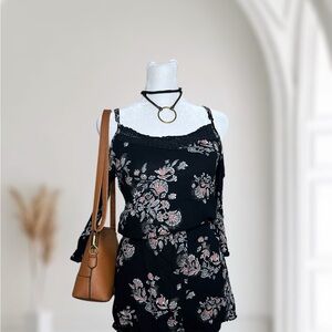 Mudd Floral Cold Shoulder Boho Festival Romper Size XS